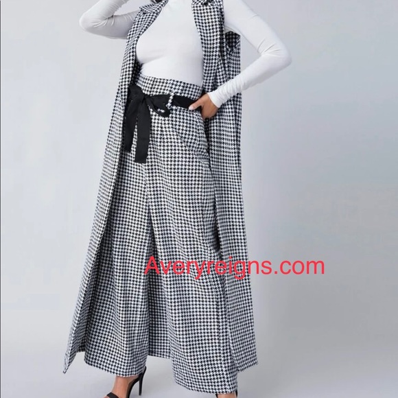 “Hazel Cove” Coat Vest & Palazzo Pant set - Picture 2 of 16